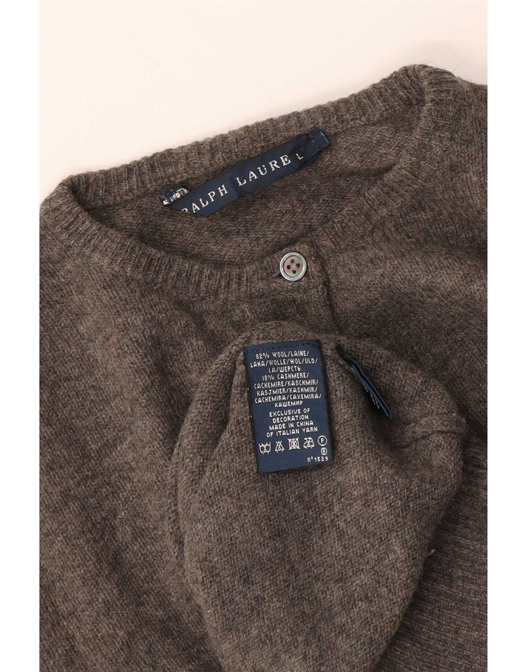 Sweter damski Ralph Lauren UK 16, duży, szary, wełniany