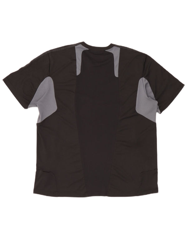 Adidas Męska koszulka Climacool Top 2XL Czarny poliester z blokami kolorów