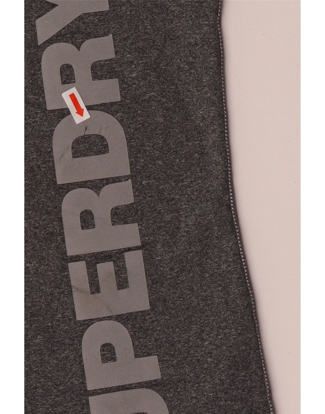 Damski T-shirt z grafiką Superdry Top UK 14, duży, szary, nakrapiany poliester