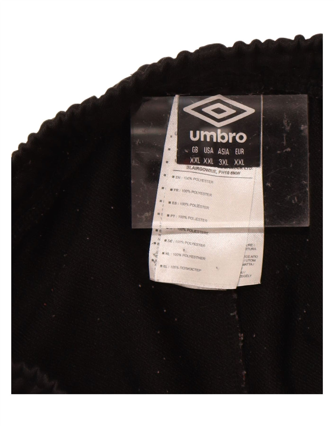 UMBRO Mens Tracksuit Trousers 2XL Black Polyester