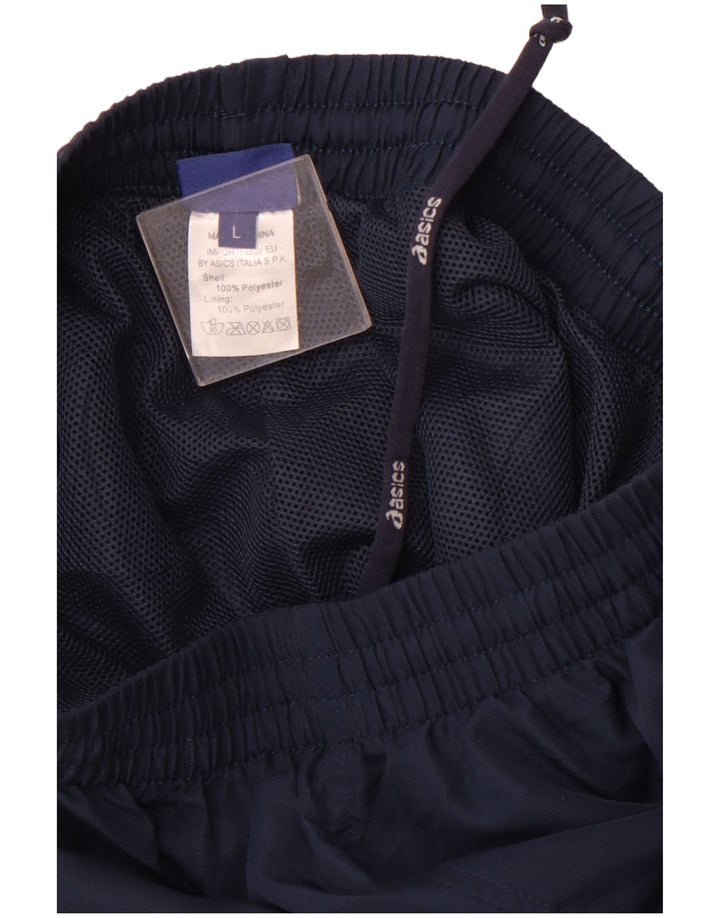 Damskie spodnie dresowe ASICS UK 14, duże, granatowe, poliestrowe