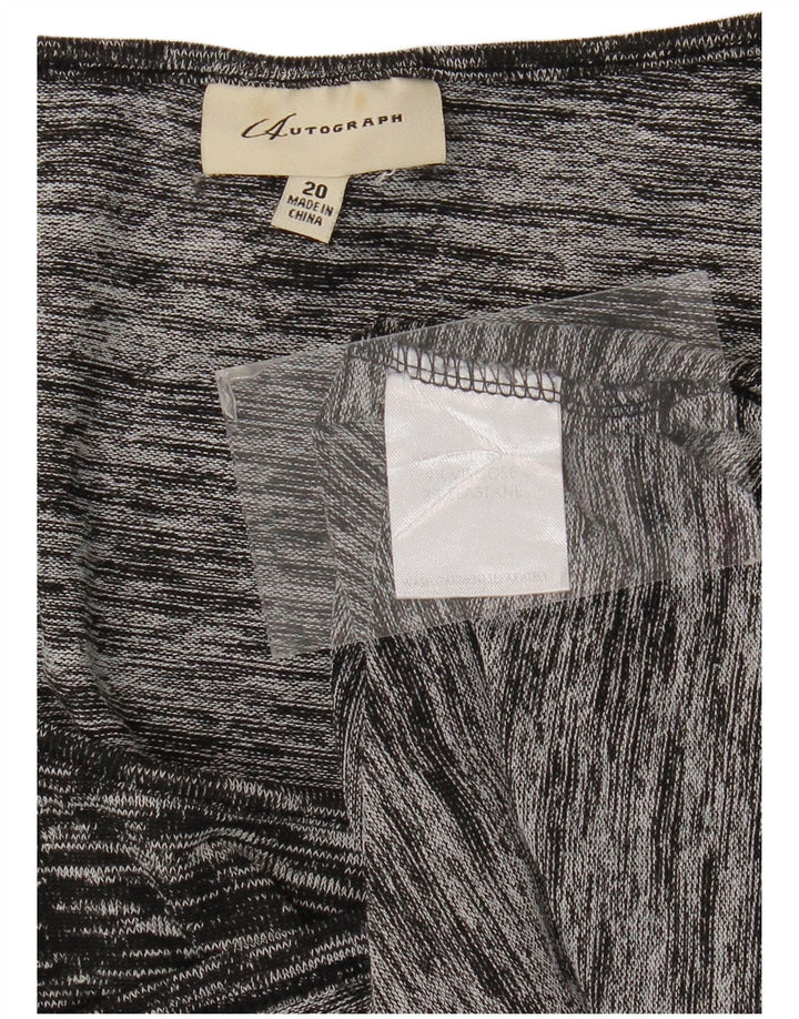 Marks & Spencer Damska bluzka z autografem UK 20 2XL czarna nakrapiana