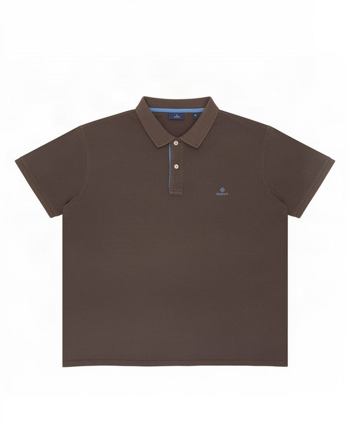 Męska koszulka polo Gant 5XL, szara, bawełniana