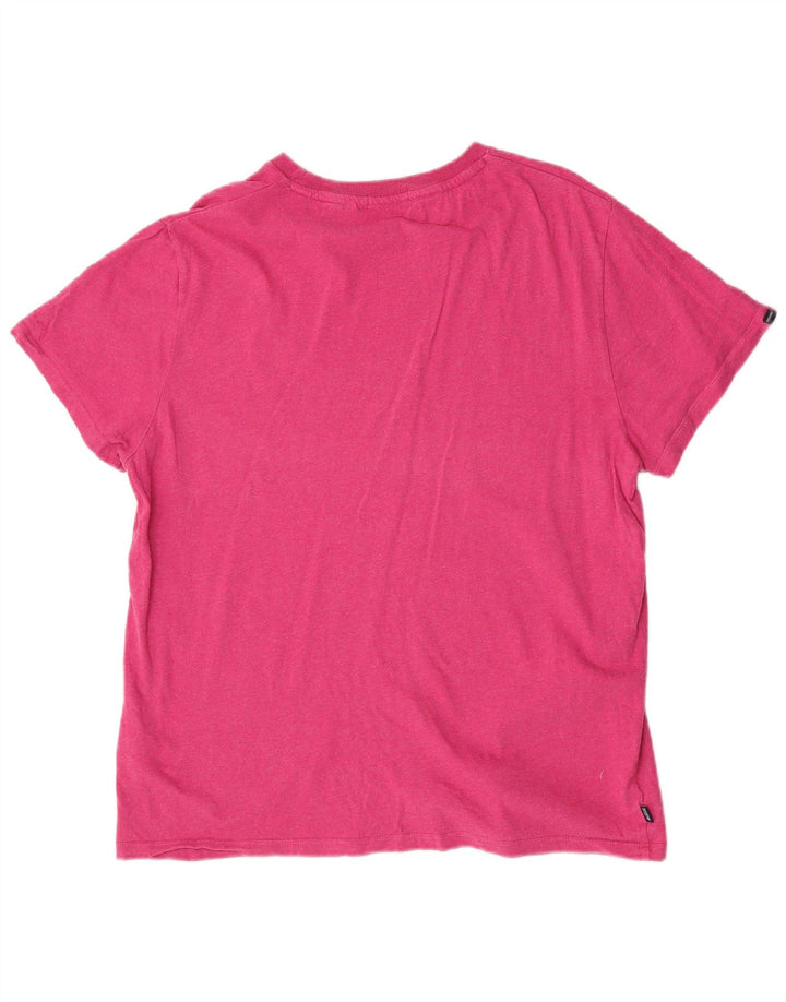 T-shirt męski Superdry, 2XL, różowy, bawełniany