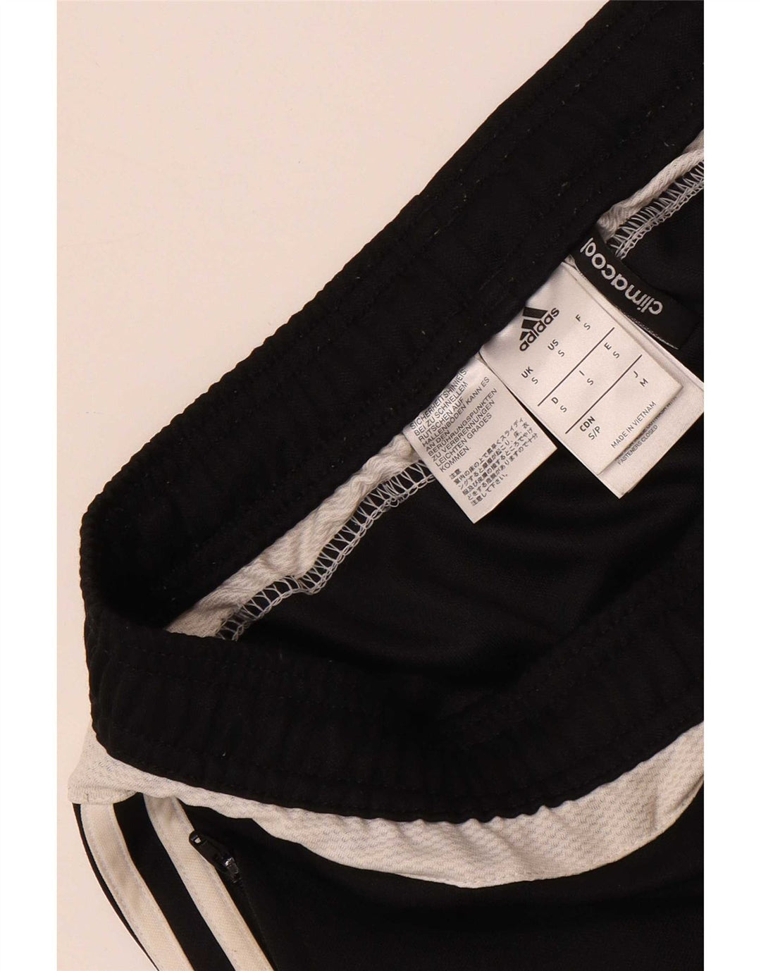 Męskie spodnie dresowe Adidas Climacool, małe, czarne, z blokami kolorów, z poliestru