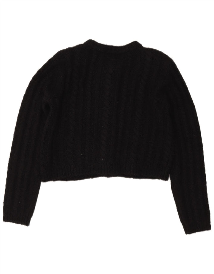 Sweter damski Massimo Dutti Crop Oversize Cardigan UK 10 Small Black