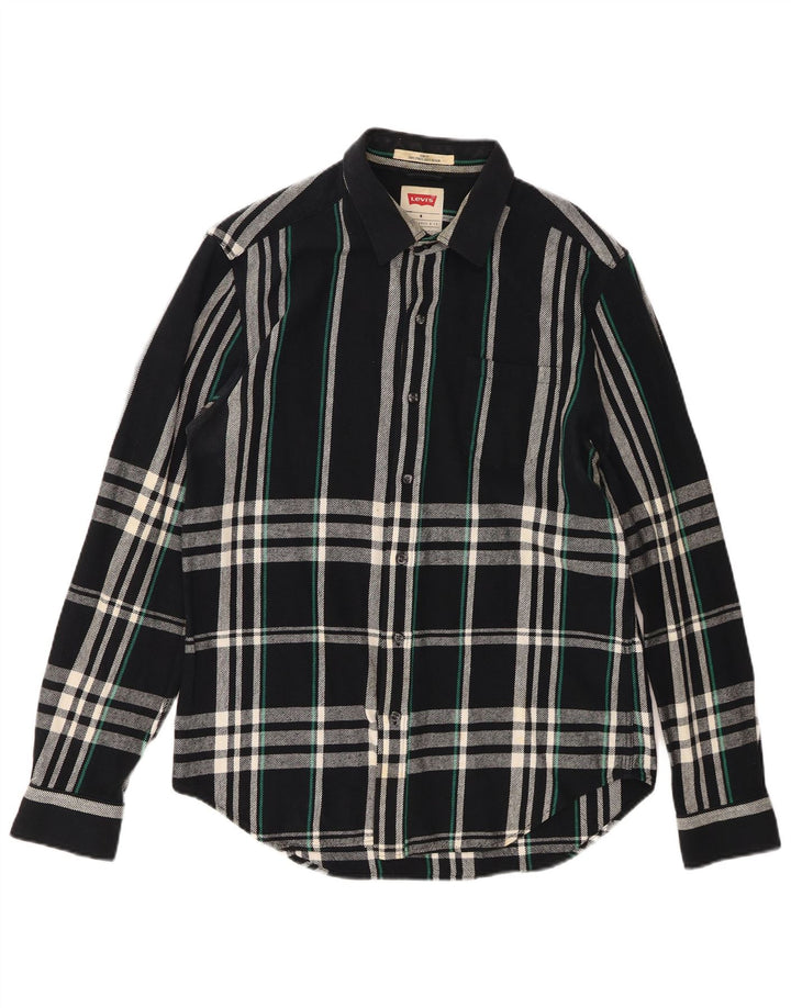 Męska koszula flanelowa Levi's Slim Fit w średnią granatową kratkę