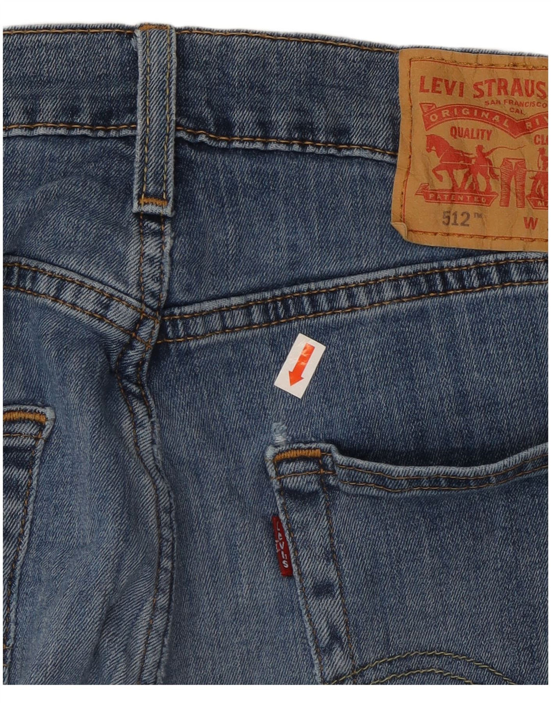 Męskie jeansy LEVI'S 512 Slim, zwężane, W31 L28, niebieska bawełna