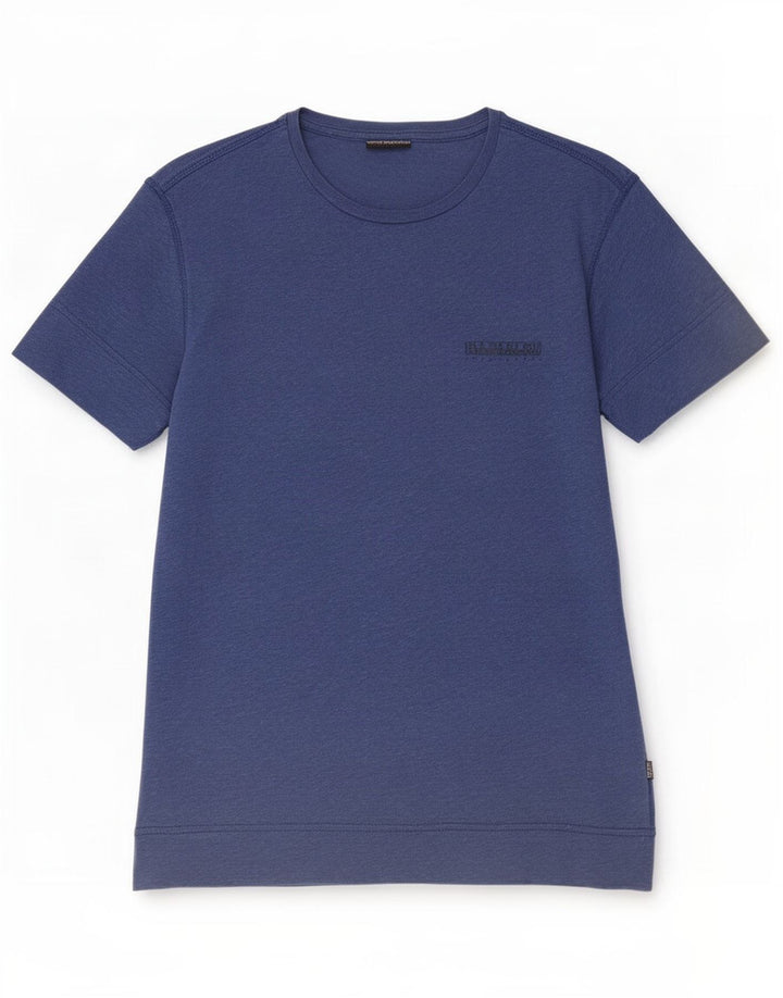 T-shirt męski Napapijri, mały, niebieski, bawełniany