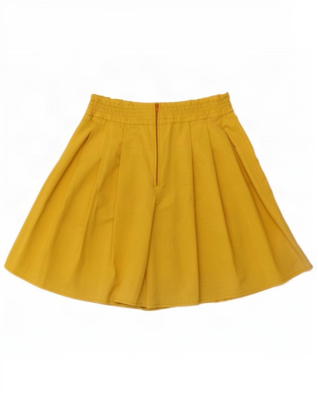 Vintage damska spódniczka mini Skort W26 mała żółta wiskoza