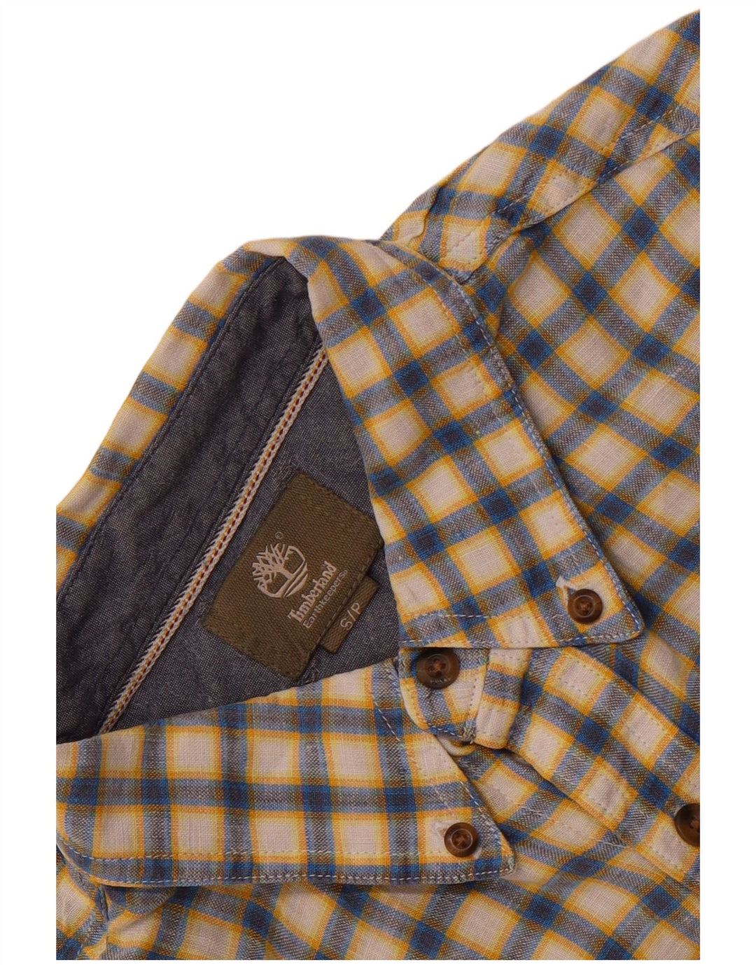 Męska koszulka z krótkim rękawem Timberland Earthkeepers w małą żółtą kratkę