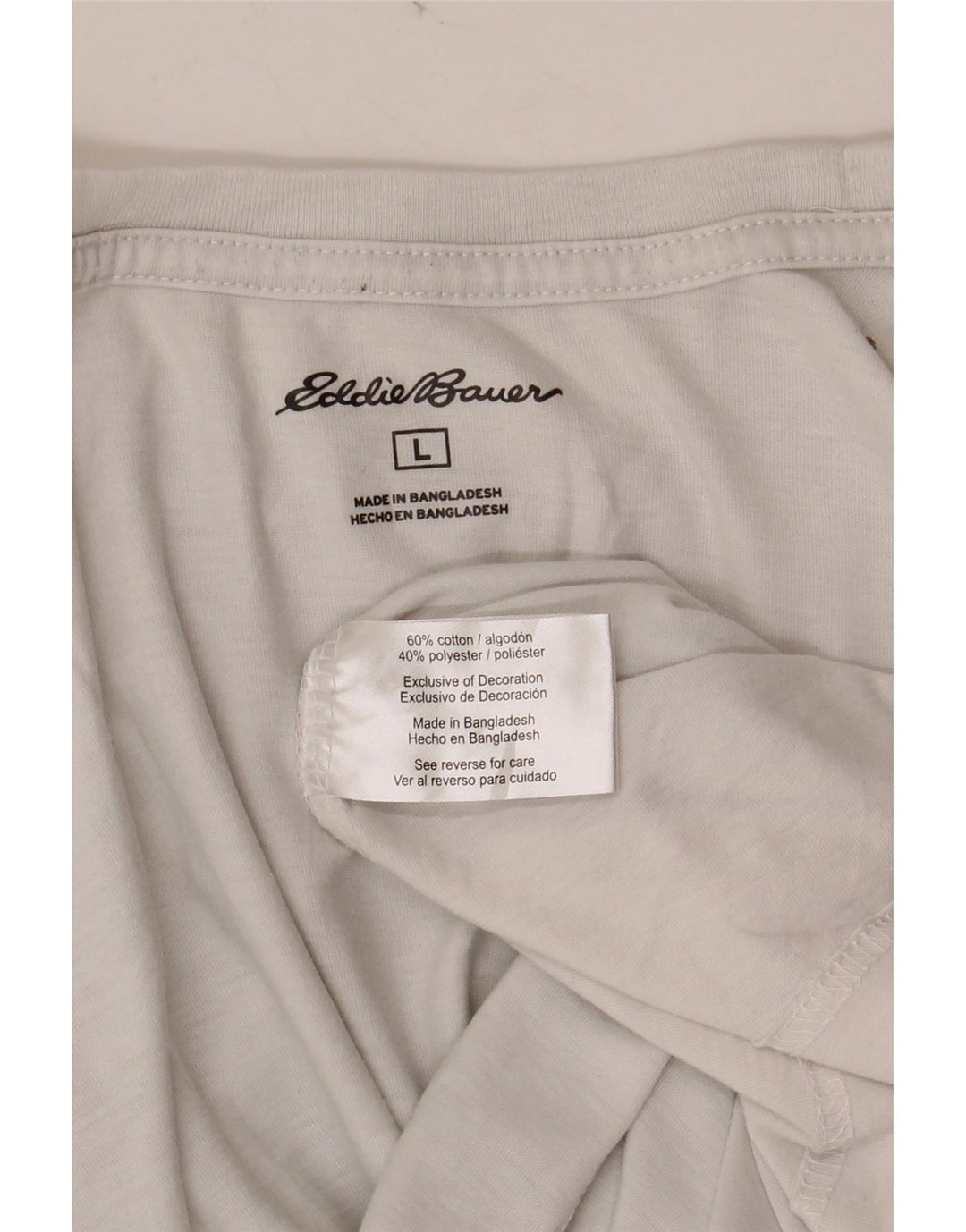 T-shirt męski EDDIE BAUER, duży, biały, bawełniany