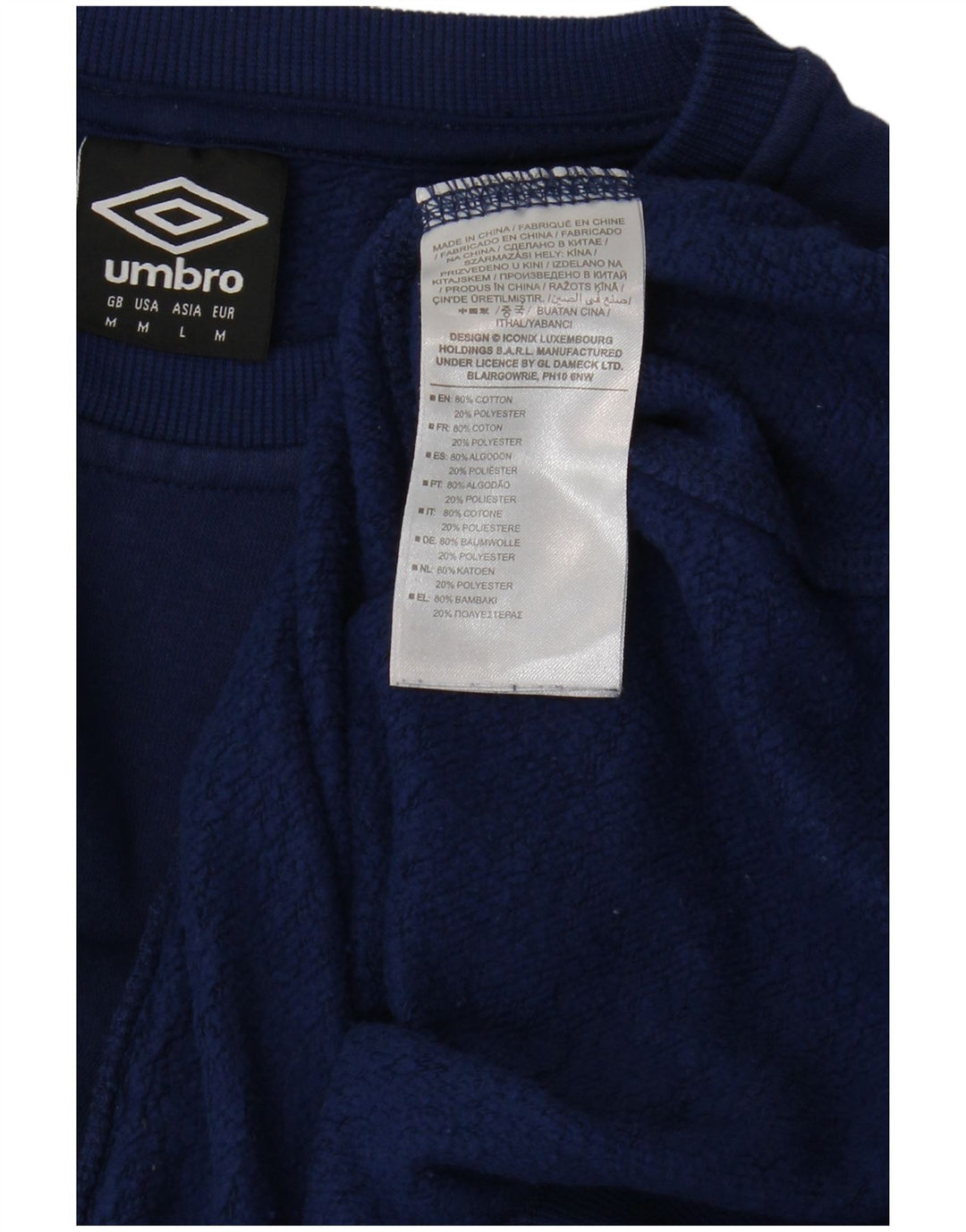 Męska bluza Umbro Sweter w kolorze średnioniebieskim, bawełniana