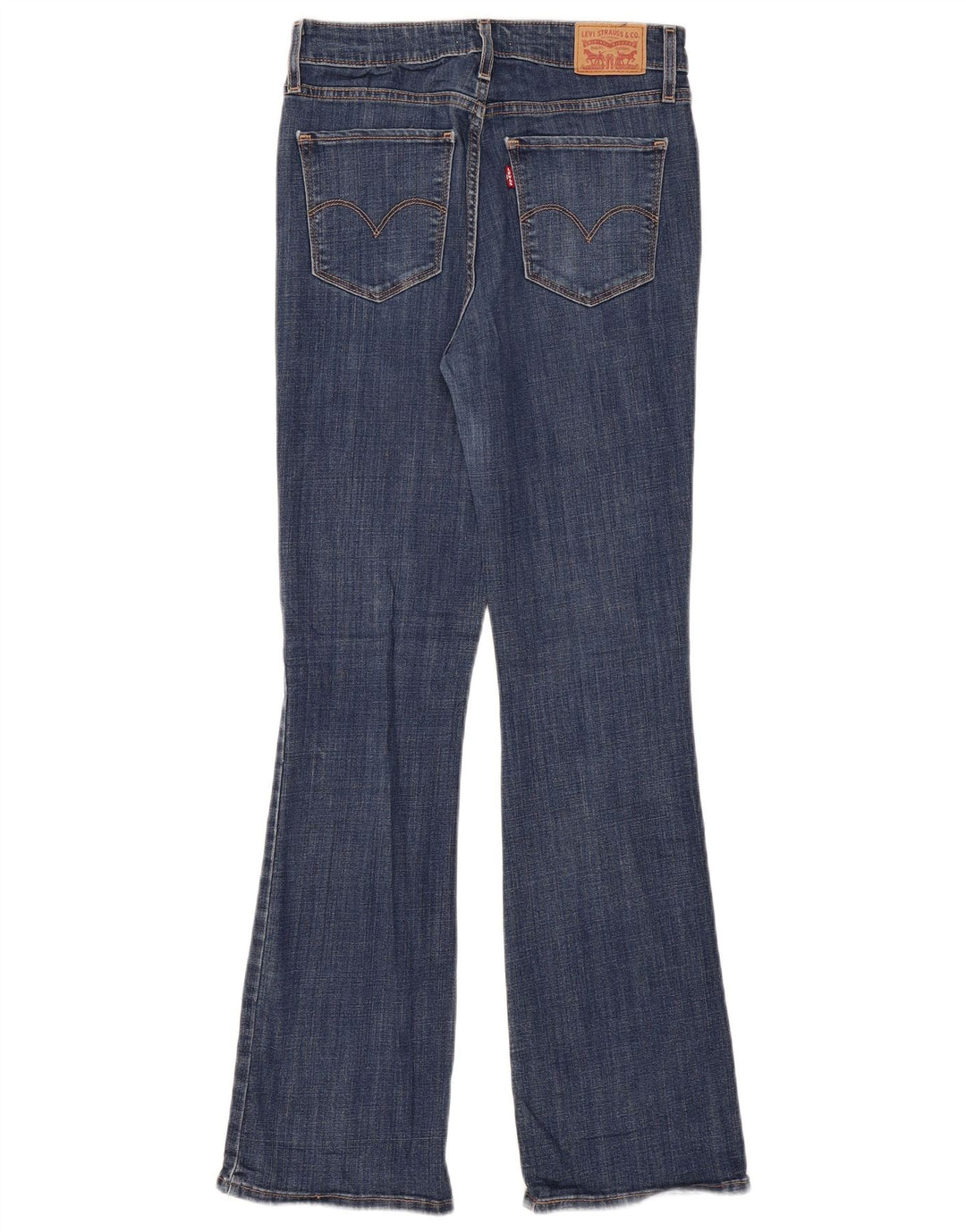 Damskie jeansy LEVI'S 725 z wysokim stanem Bootcut W28 L32 Niebieska bawełna