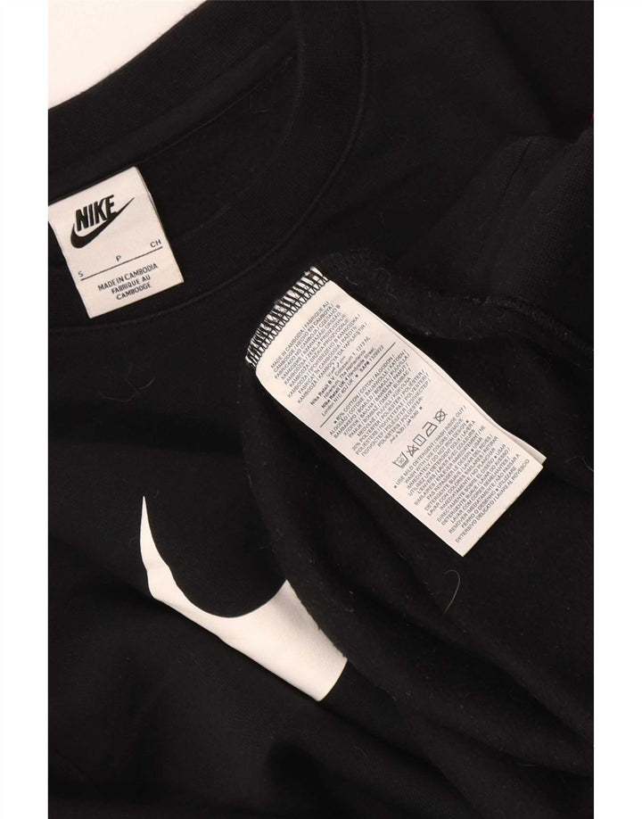 Damska bluza z grafiką Nike, UK 10, mała czarna, z blokami kolorów