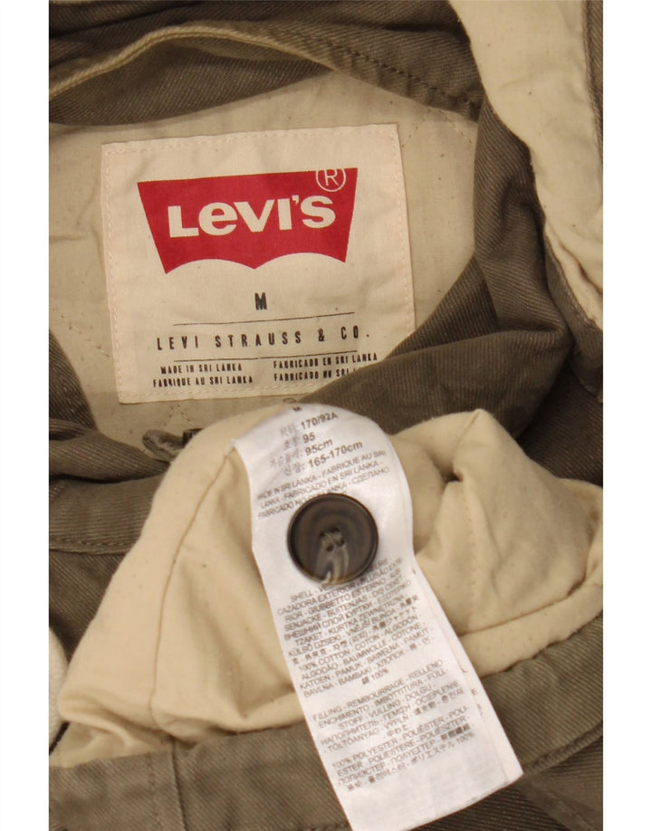 Męska kurtka wojskowa z kapturem Levi's UK 38, średnia bawełna khaki