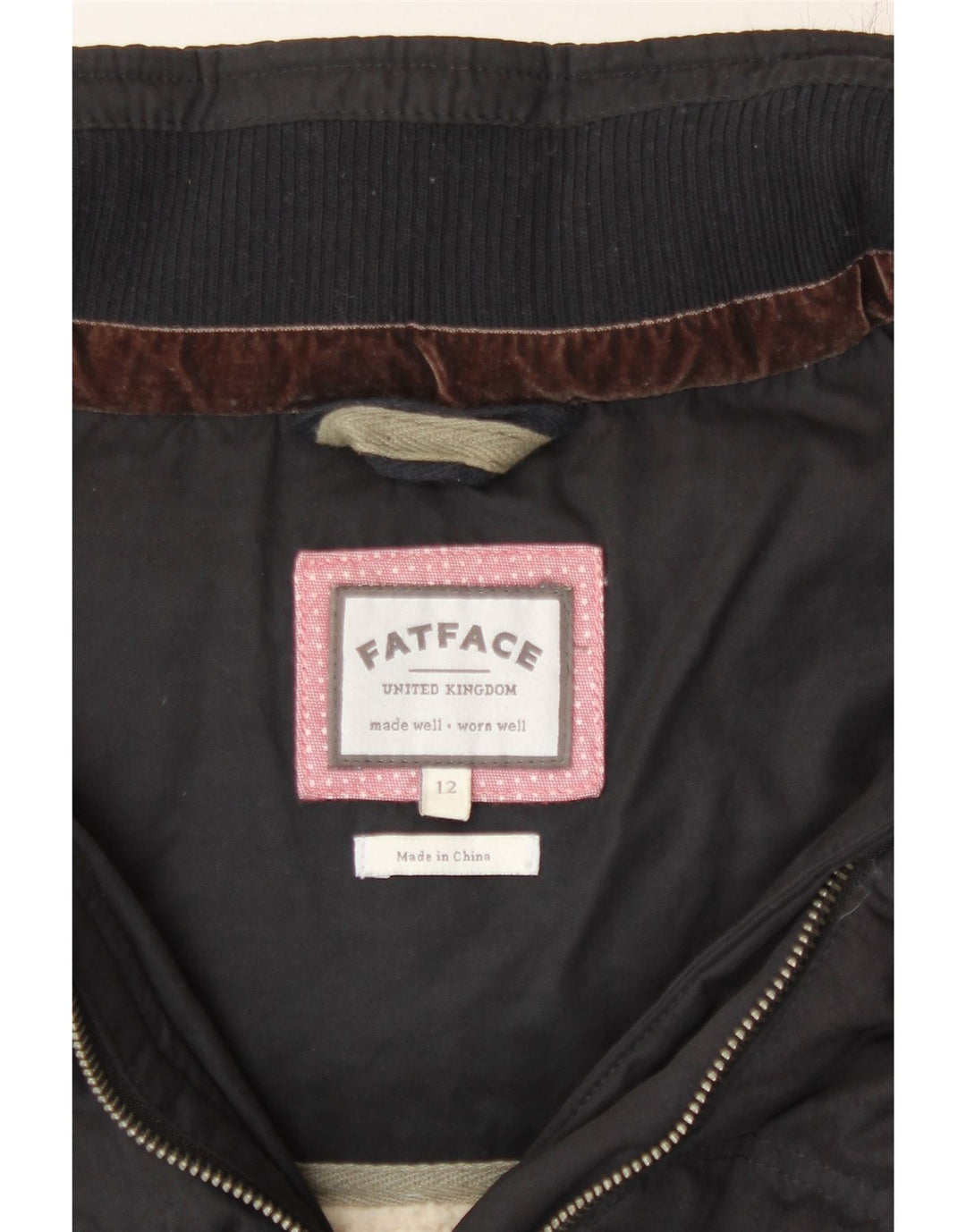 FAT FACE Womens Hooded Padded Gilet UK 12 Medium Black Polyester