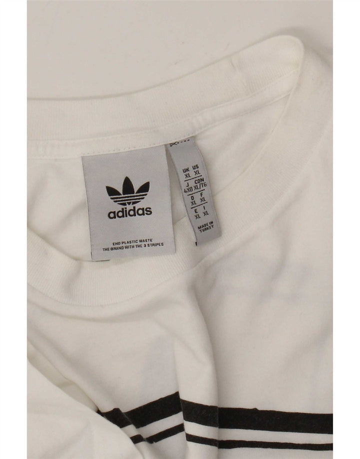 Adidas Męska koszulka graficzna Top XL w kolorze białym