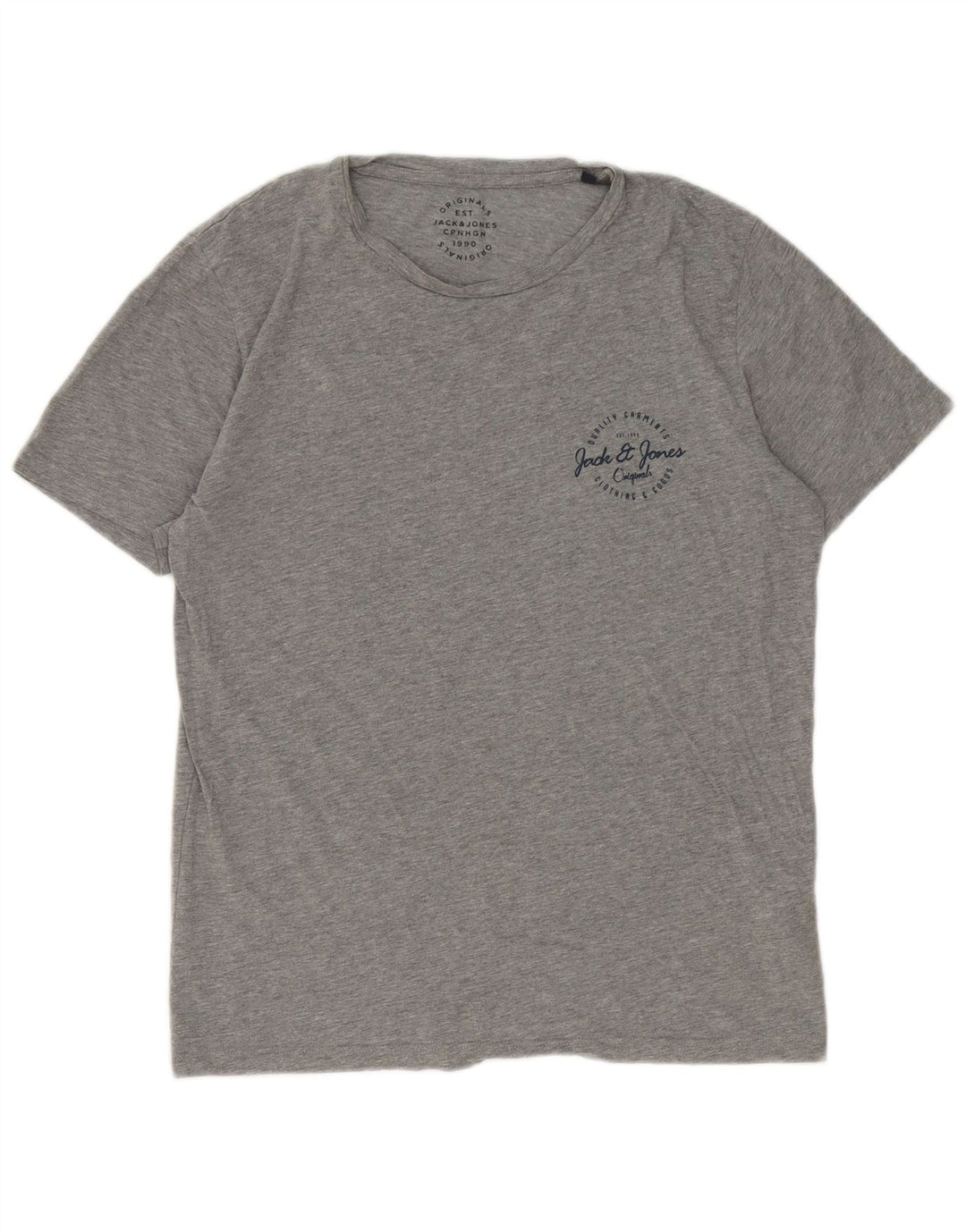 T-shirt męski Jack & Jones, duży, szary, bawełniany w plamki
