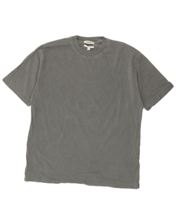 Cos Mens Oversized T-Shirt Top Medium Grey Cotton