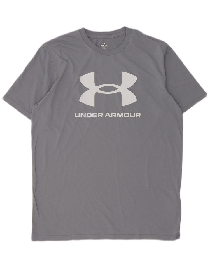 Męska koszulka o luźnym kroju Under Armour z grafiką, średnia szara bawełna