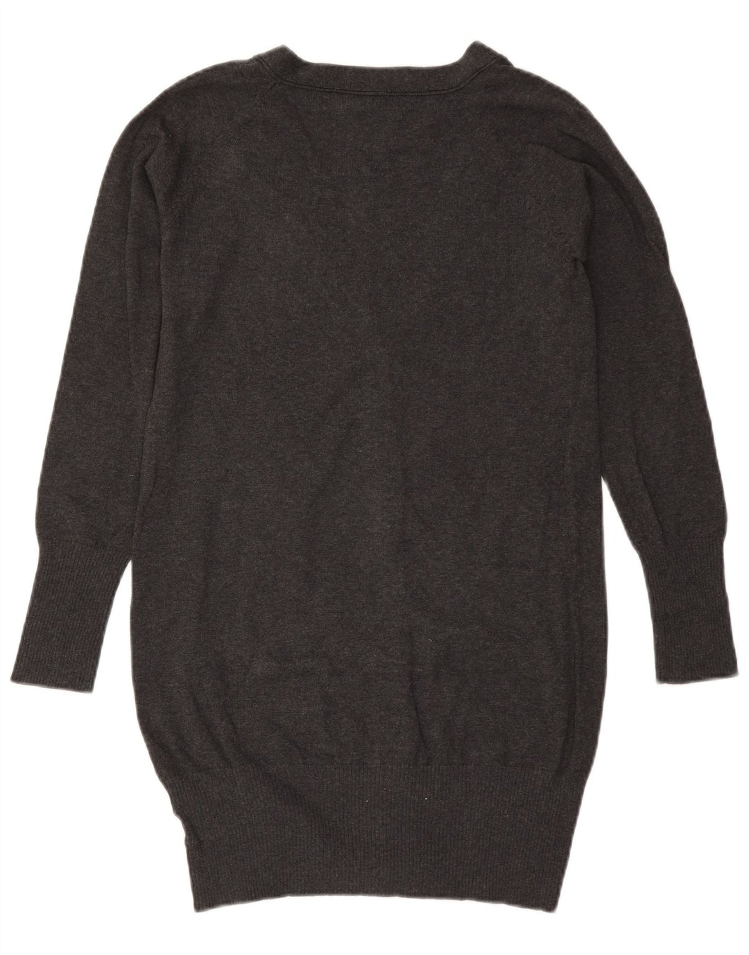 Damski sweter o przedłużonym fasonie ZARA UK 14, duży, szary, bawełniany