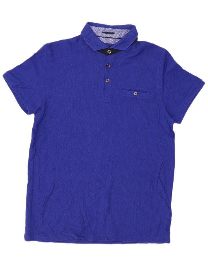 Męska koszulka polo Ted Baker, rozmiar 4, duża, niebieska, bawełniana