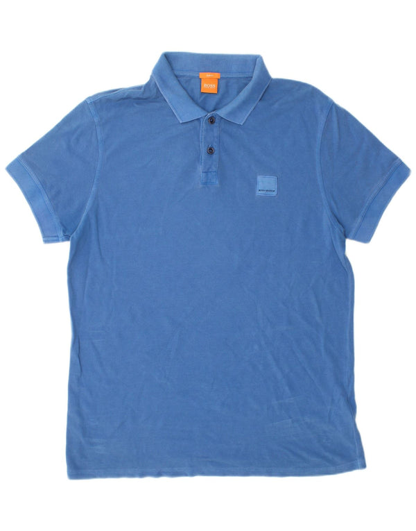 Męska koszulka polo Slim Fit Hugo Boss XL, niebieska, bawełniana