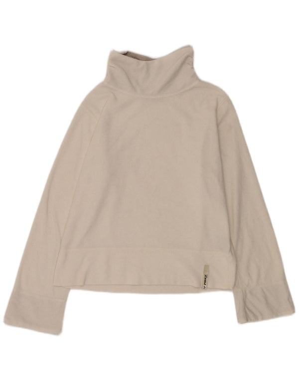 Roxy Womens Top Long Sleeve UK 19 Medium Off White Polyester