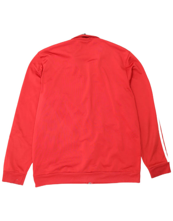 Adidas Mens Tracksuit Top Jacket XL Red Polyester