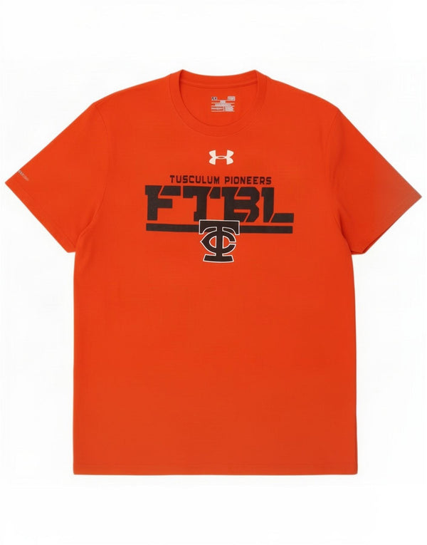 Męska koszulka Under Armour Tusculum Pioneers FTBL Graphic T-Shirt Top duża Pomarańczowa