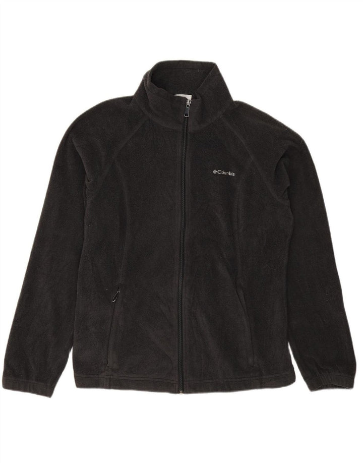 COLUMBIA Womens Fleece Jacket UK 16 Large Black Polyester