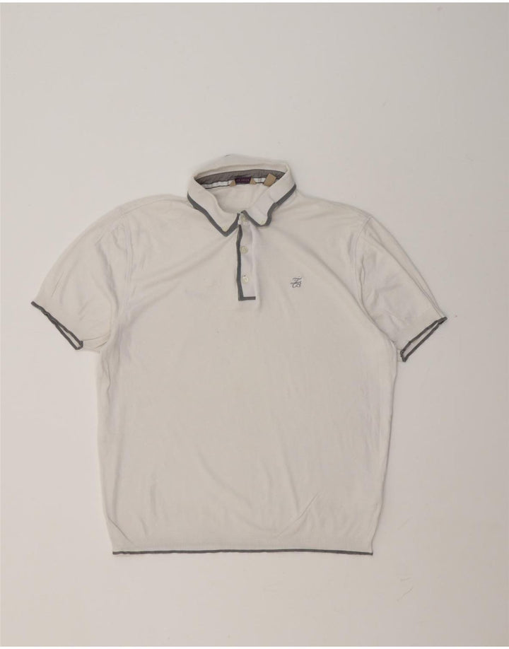 Męska koszulka polo Ted Baker, rozmiar 5 XL, biała, bawełniana
