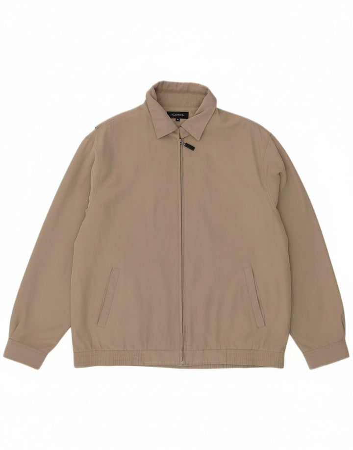 KARTEL Mens Bomber Jacket UK 38 Medium Grey Polyester