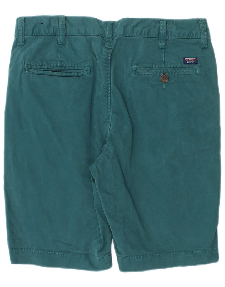 Męskie spodenki Chino Superdry W30 Średnioniebieskie, bawełniane