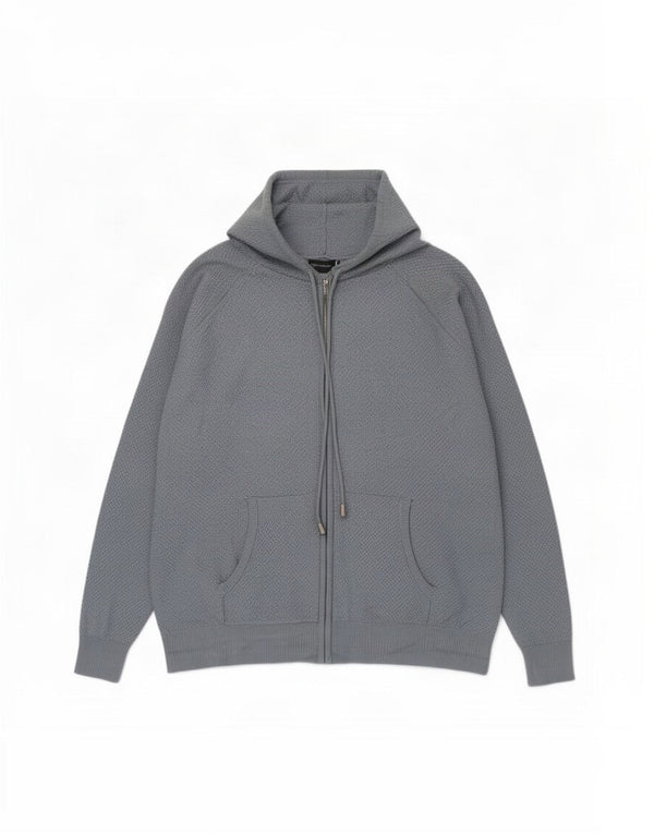 Marks & Spencer Damski sweter z kapturem, rozpinany, UK 16, duża niebieska wiskoza