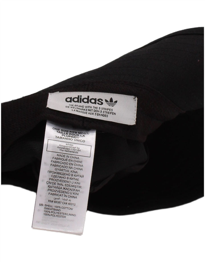 Męska czapka Adidas z grafiką, jeden rozmiar, czarna, bawełniana