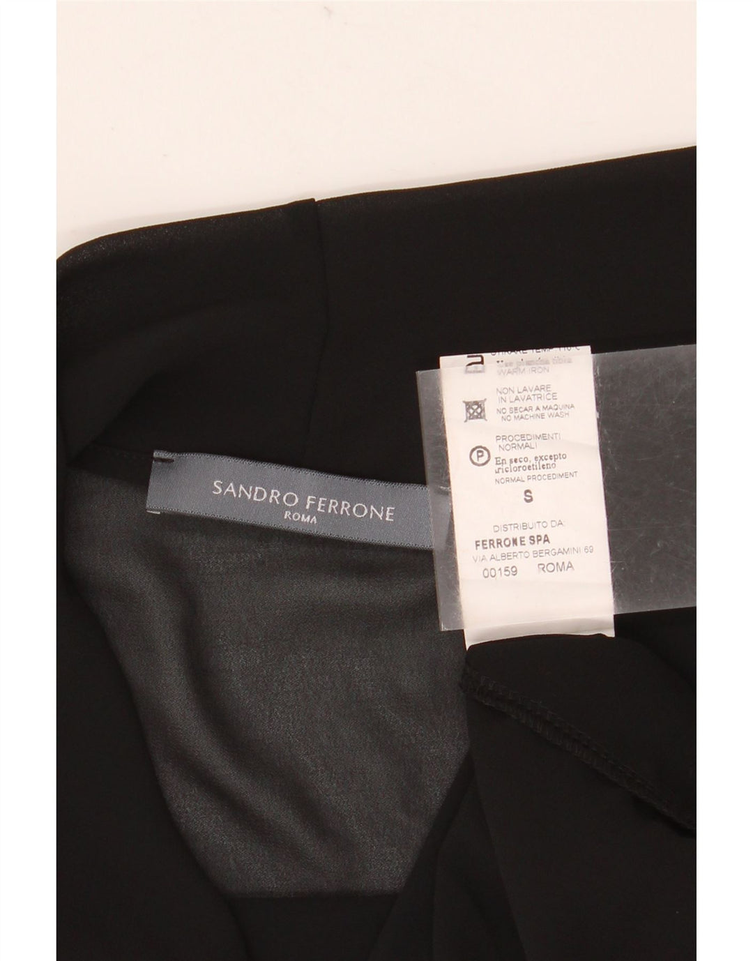 Damska prześwitująca bluzka Sandro Ferrone Top UK 10, mały, czarny poliester