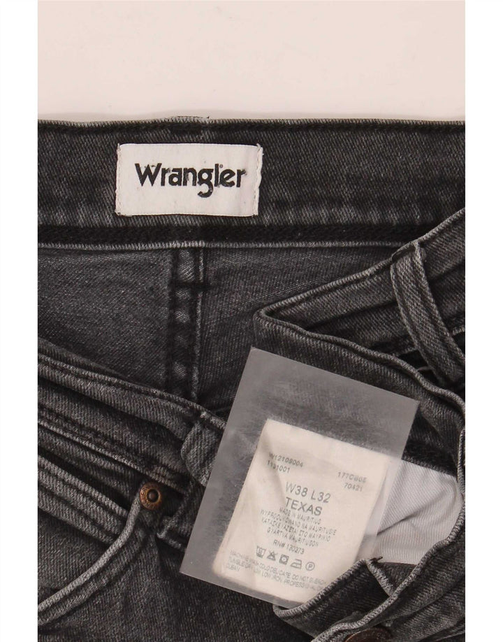 Męskie jeansy Wrangler Texas Stretch Straight W38 L32 Szara bawełna