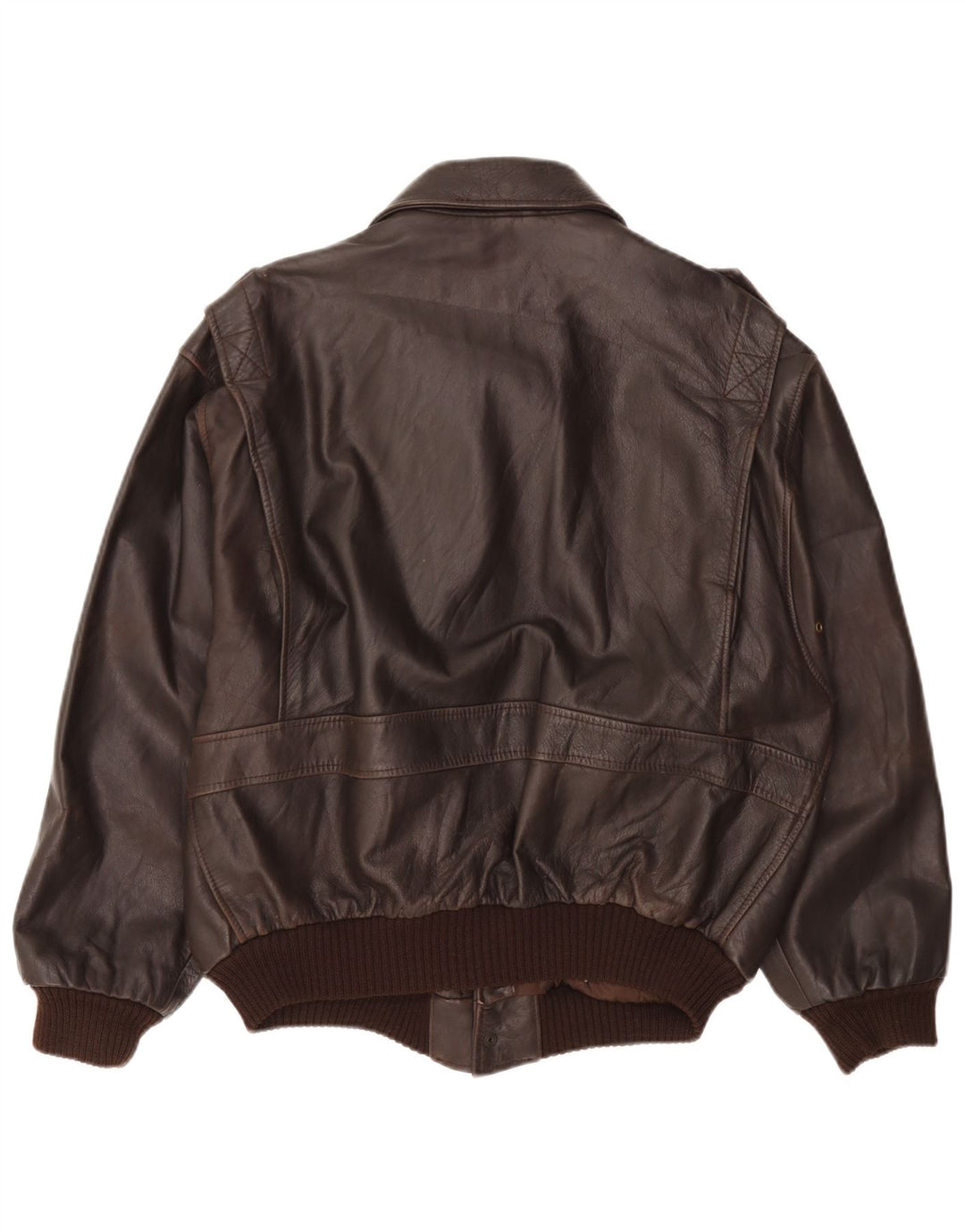 Vintage męska kurtka skórzana UK 42 XL brązowa