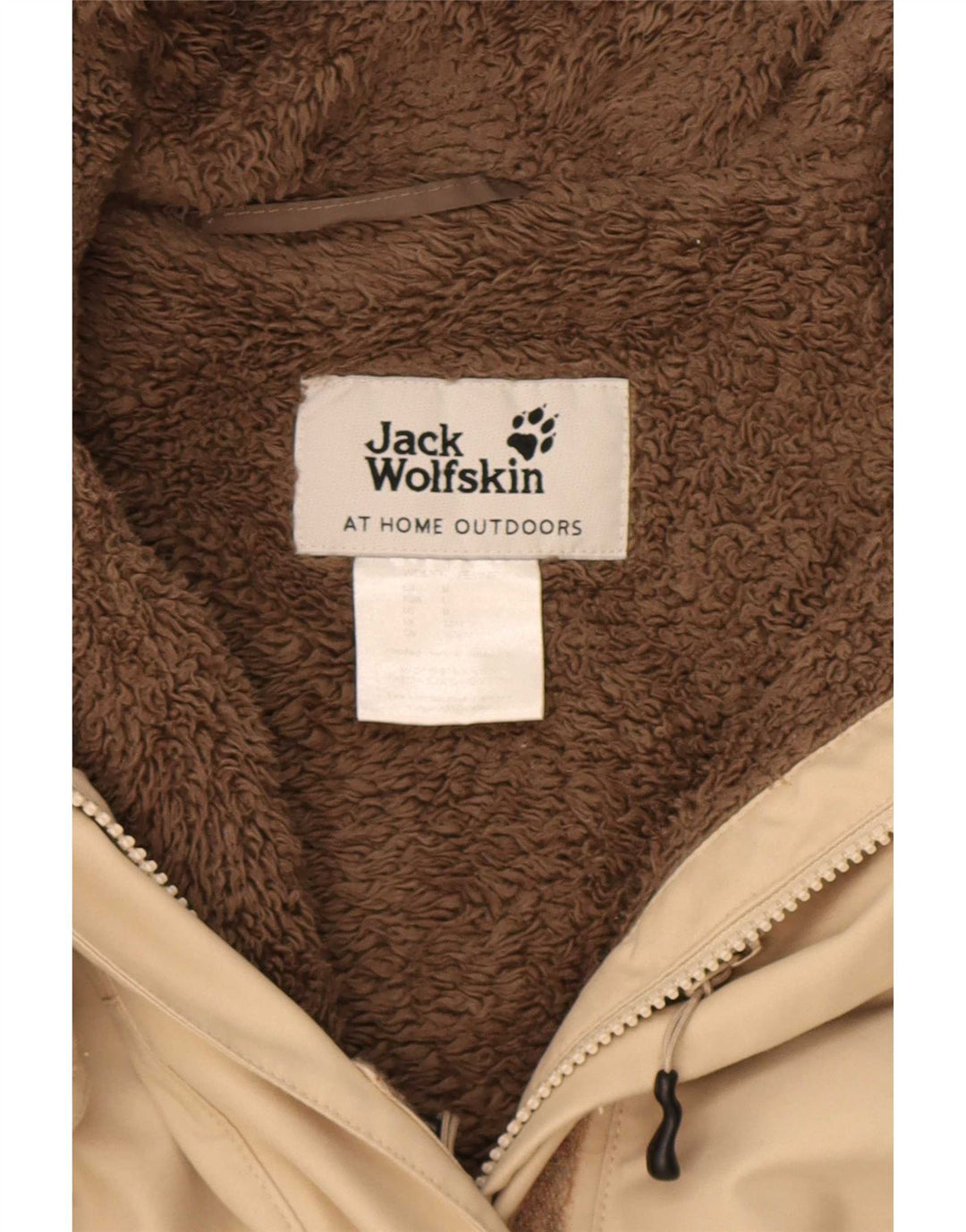 Damska kurtka parka z kapturem Jack Wolfskin UK 14, średni beżowy poliester