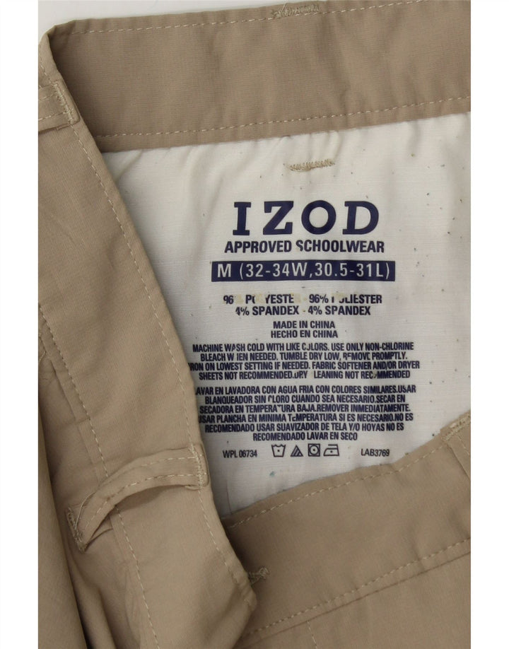 Męskie spodenki chino IZOD W32 średni beżowy poliester