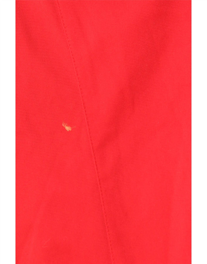 Męska kurtka dresowa ADIDAS UK 42/44, duży czerwony poliester z blokami kolorów