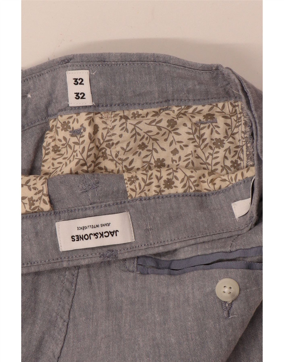 Męskie spodnie typu slim chino Jack & Jones W32 L32 szare
