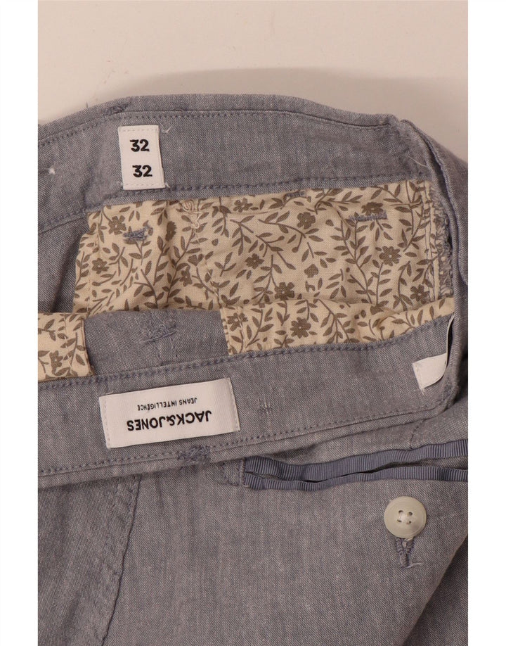 Męskie spodnie typu slim chino Jack & Jones W32 L32 szare