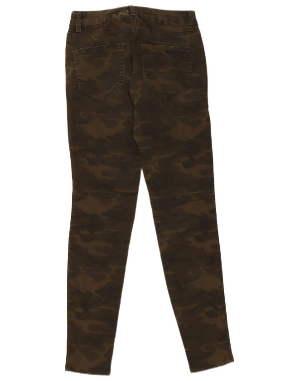 Spodnie damskie Zara Skinny EU 34 2XS W24 L27 Khaki Camouflage