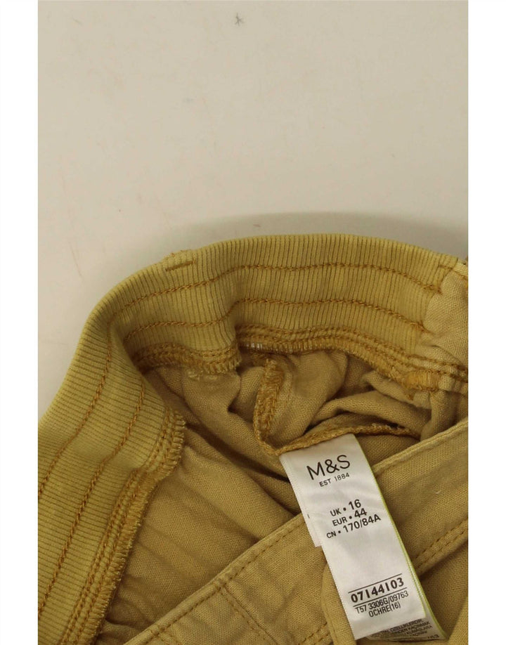 Szorty damskie Marks & Spencer UK 16 Large W34, lniane khaki