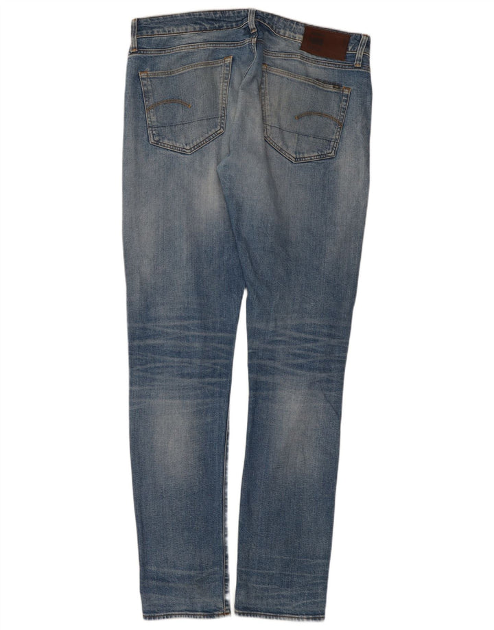 G-Star Męskie 3301 Slim Jeans W36 L38 Niebieska bawełna