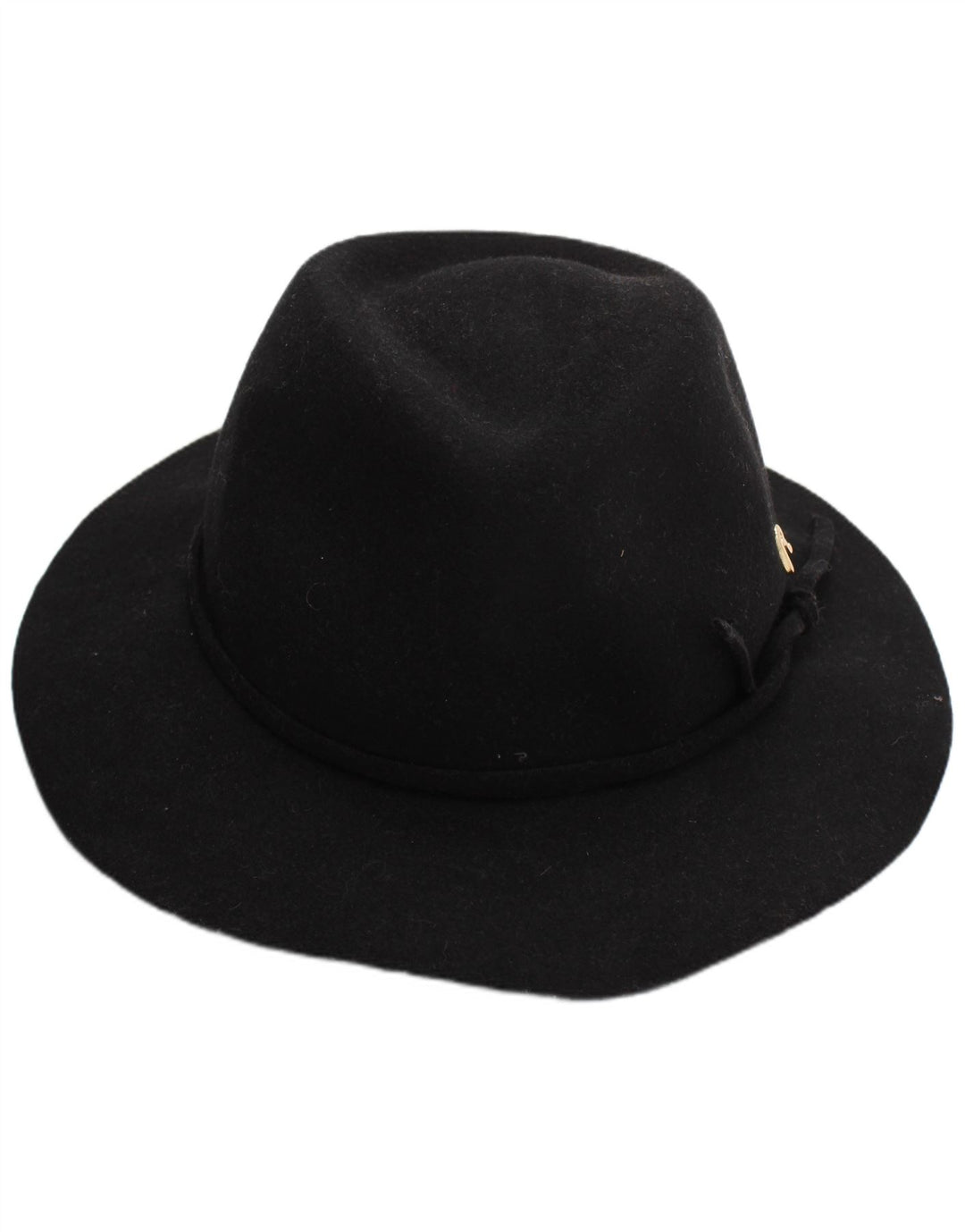 Damski kapelusz Fedora Replay w jednym rozmiarze, czarny, wełniany, klasyczny