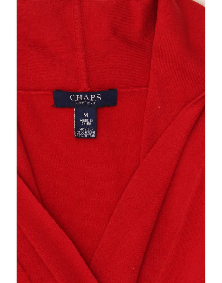 Damski sweter Chaps z szalowym dekoltem UK 12 Średni czerwony jedwab
